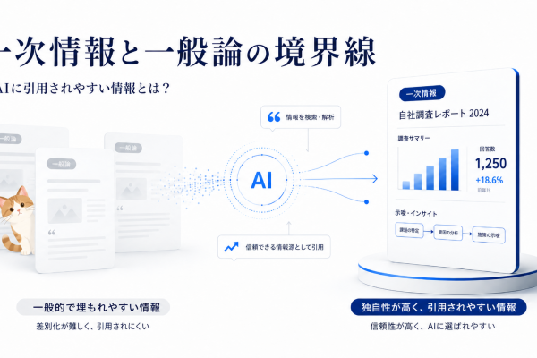 AIに引用されやすいコンテンツは何が違うのか——一次情報と一般論の境界線