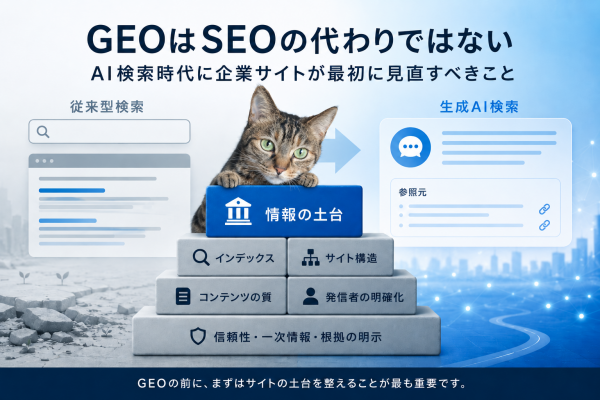 AIOはSEOの代わりではない——AI検索時代に企業サイトが最初に見直すべきこと