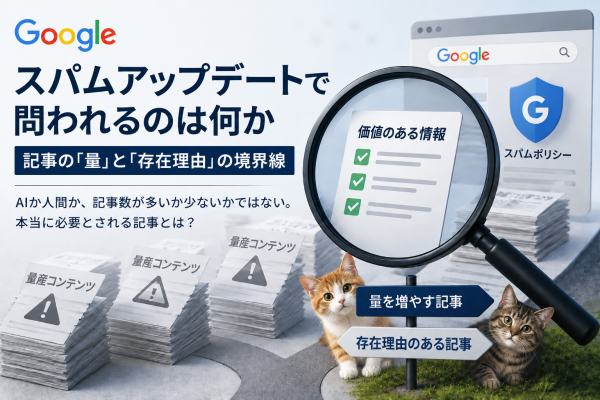 Googleスパムアップデートで問われるのは何か——記事の「量」と「存在理由」の境界線